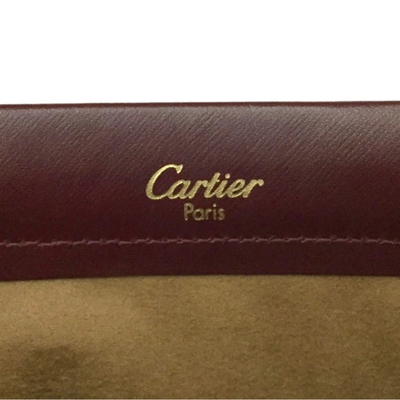 Authentic Cartier Trinity Leather Hand Bag Bordeaux - Picture 11 of 16